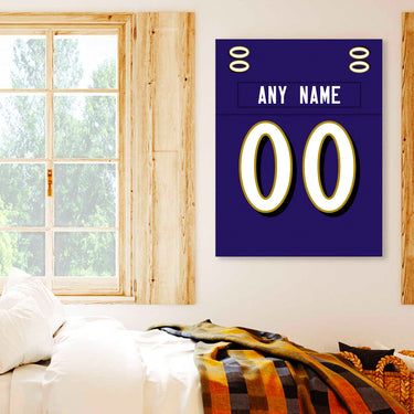 Baltimore Jersey Custom Canvas Print Wall Art for Boy Girl Men Women American Football Personalized Canvas Art